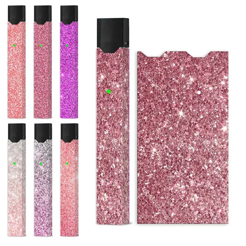 

7 Styles Colorful Skin Sticker Electronic Cigarette PVC Case Cover For Juul