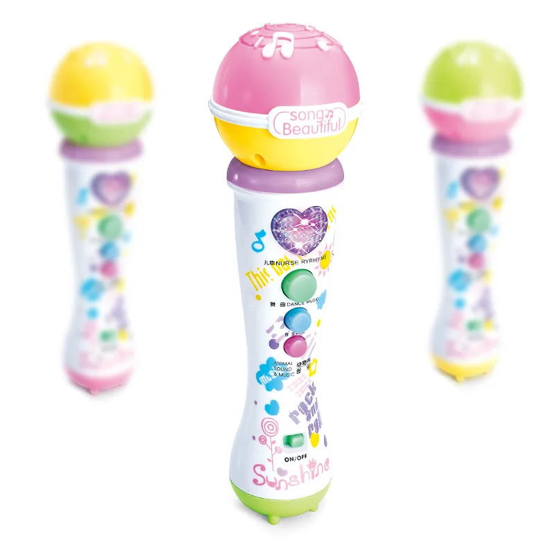 

Xie Cheng 6026a Children'S Educational Microphone Fun Microphone Light Music Baby Handheld Singing PA Toy