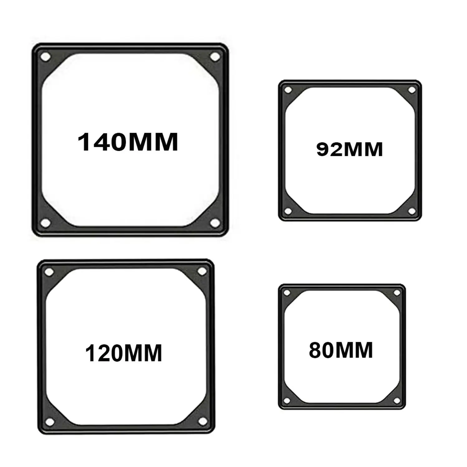 Junta de Silicone Anti-vibração para Ventilador de Caixa de Computador Silenciador Redutor de Ruído 80 mm 92 mm 120 mm 140 mm Almofada pc Pcs - Imagem 2