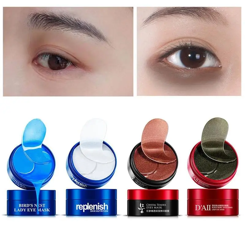 60 шт. патчи для глаз с золотым кристаллом коллагеновые ухода за глазами против