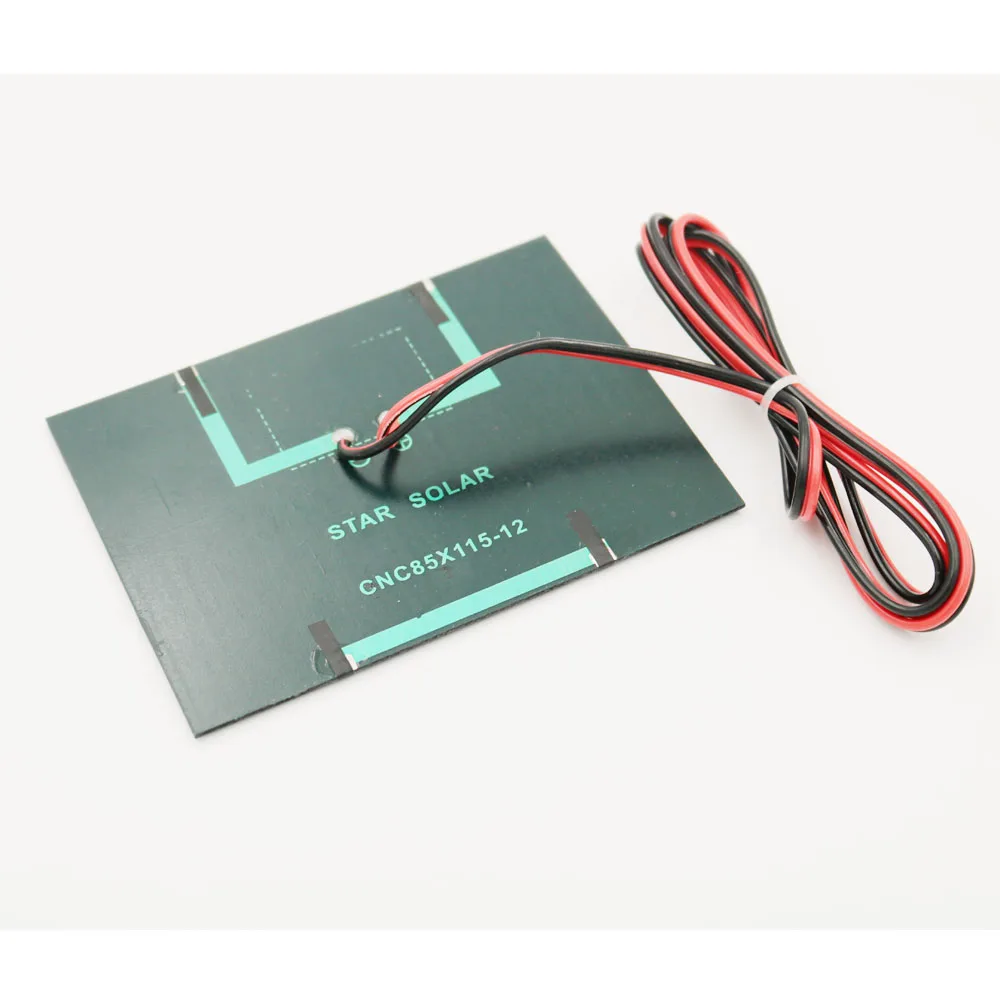 12V 1,5 W 125mA продлить провода Панели солнечные поликристаллические кремниевые DIY Батарея Зарядное устройство небольшой мини солнечная батарея кабель игрушка solarlight12V