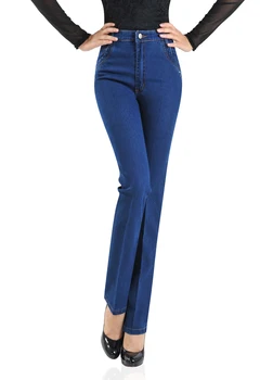 

discount 2020 new spring and autumn office lady brand female women ladies girls cotton straight jeans clothing