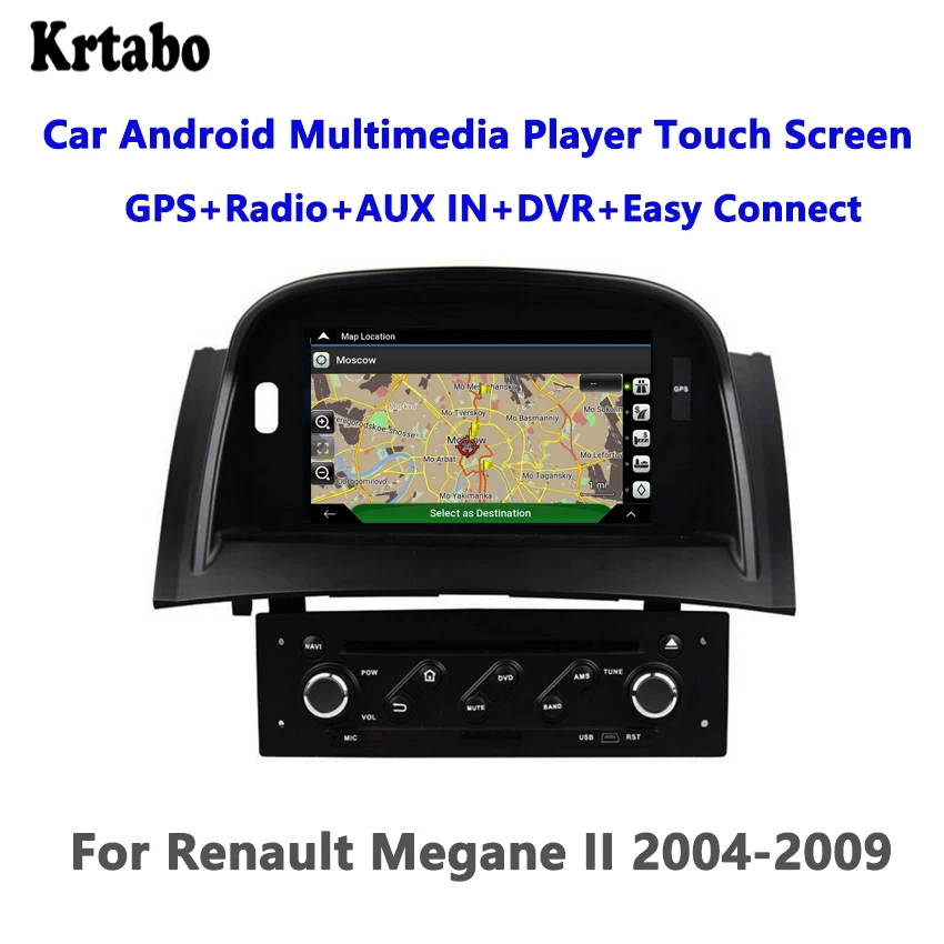 Для Renault Megane II 2004-2009 умный автомобильный навигационный Реверсивный контроль изображения большой экран одна машина рекордер поддержка DVD