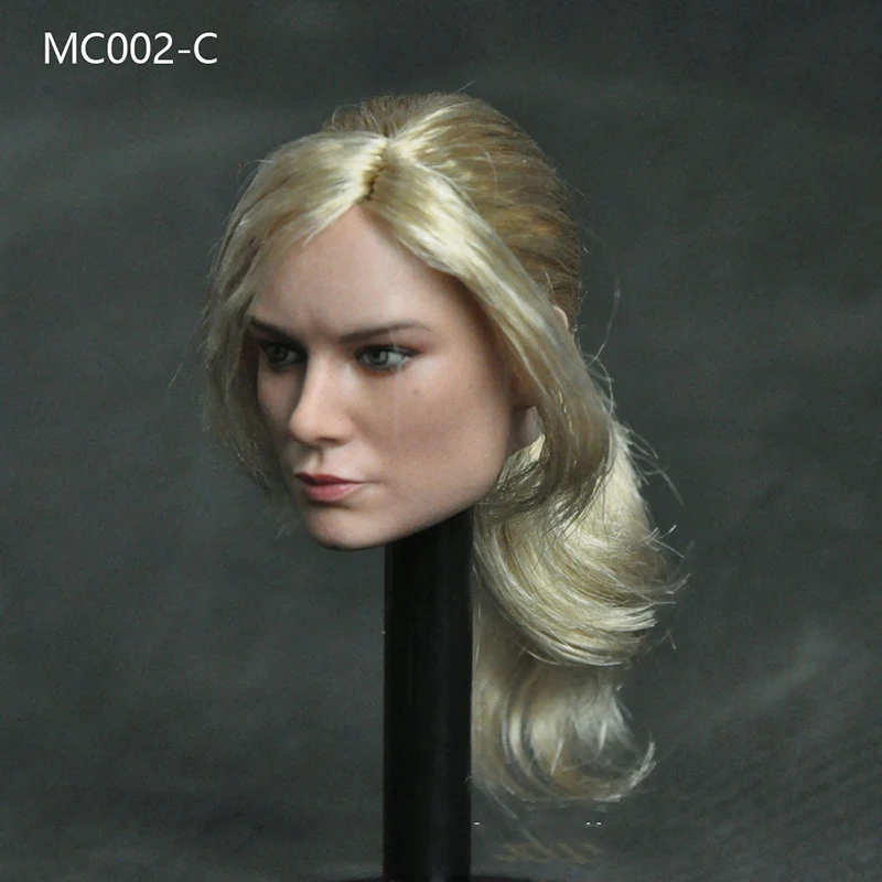 1/6 весы женская голова Sculpt MC002 Brie Ларсон голова резная форма для 12 ''фигурка тела