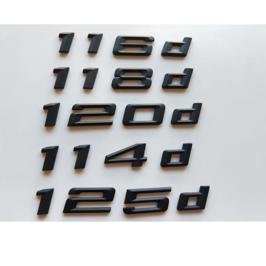 

Black 112d 114d 116d 118d 120d 125d 130d emblem Emblems Rear Number Letters Badges for BMW 1 series E81 E82 E83 E87 E88 F20 F21