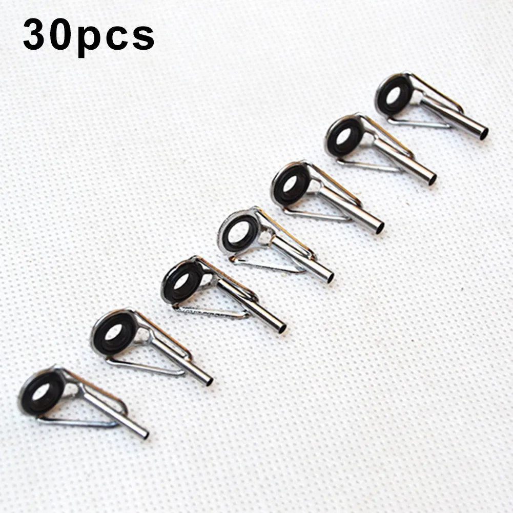 30pcs/set 6 Kinds Of Diameter Fishing Rod Guide Rings Saltwater For  Outdoors Fishing Practical Tools Fish Tackle Accessorie