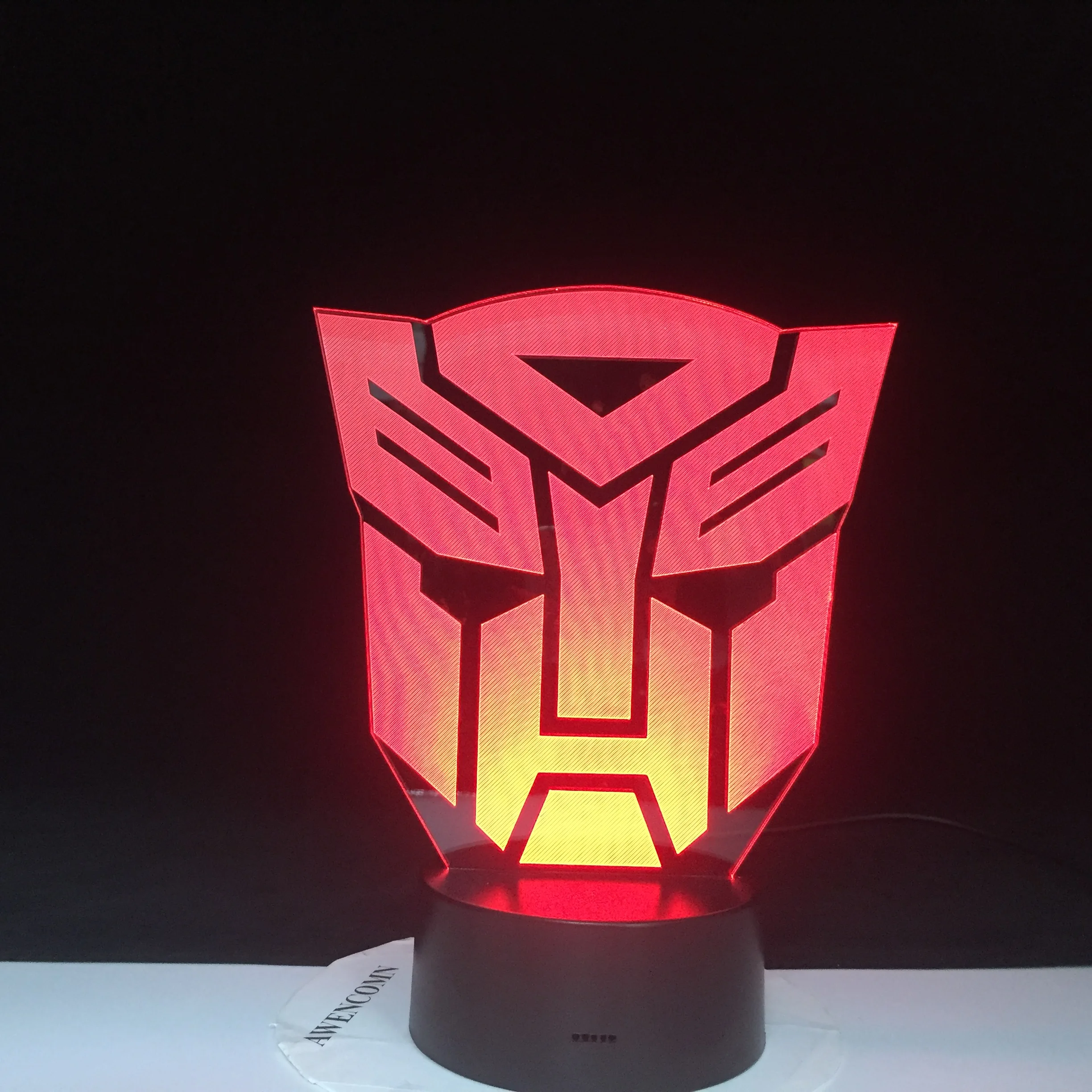 Details about   Transformers 3D illusion LED Lamp Touch Switch Table Desk Night Light Kids Gift 