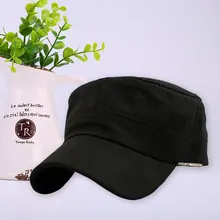 Унисекс Классическая винтажная простая Спортивная шляпа от солнца Регулируемая Военная шапка в кадетском стиле