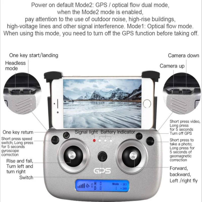 5G GPS Smart Anti Shake Zoom Радиоуправляемый квадрокоптер 500 м Follow Me Point Plan Flight 4K UHD WIFI FPV APP Control