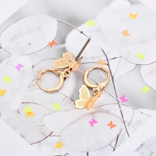 

Hot Sale All-match Bohemian Butterfly Drop Earrings for Women Cartoon Gold Simple Hoop Earring Daily Pendant Jewelry Gift