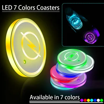 

1pcs Car Luminous Light LED Drink Coaster Anti Slip for Opel Astra H G J Insignia Mokka Zafira Corsa Vectra C D Car Accessories
