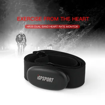

Cycling New Bluetooth 4.0 + ANT+ HR35 Heart Rate Monitoring Dual Band Waterproof IPX7 Chest Strap Fit for Fitness Speedometer