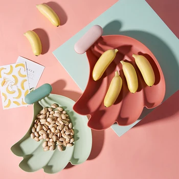 

Fruit Plate Nordic Style Solid Color Fruit Plate Snack Plate Snack Plate Home Fruit Fruit Plate Divided Dried Fruit Plate