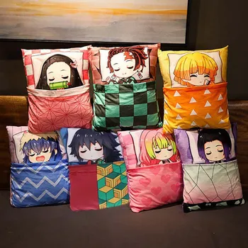 

Japan Demon Slayer: Kimetsu No Yaiba Sabito Agatsuma Zenitsu Cosplay Cute Plush Dolls Figure Pillow Super Soft Doll Xmas Gifts