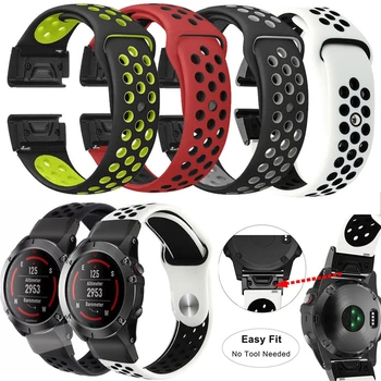 

Replacement Silicone Quick Install Watch Band Strap For Garmin fenix5 plus Bracelet Strap For Garmin Approach S60 Forerunner 935