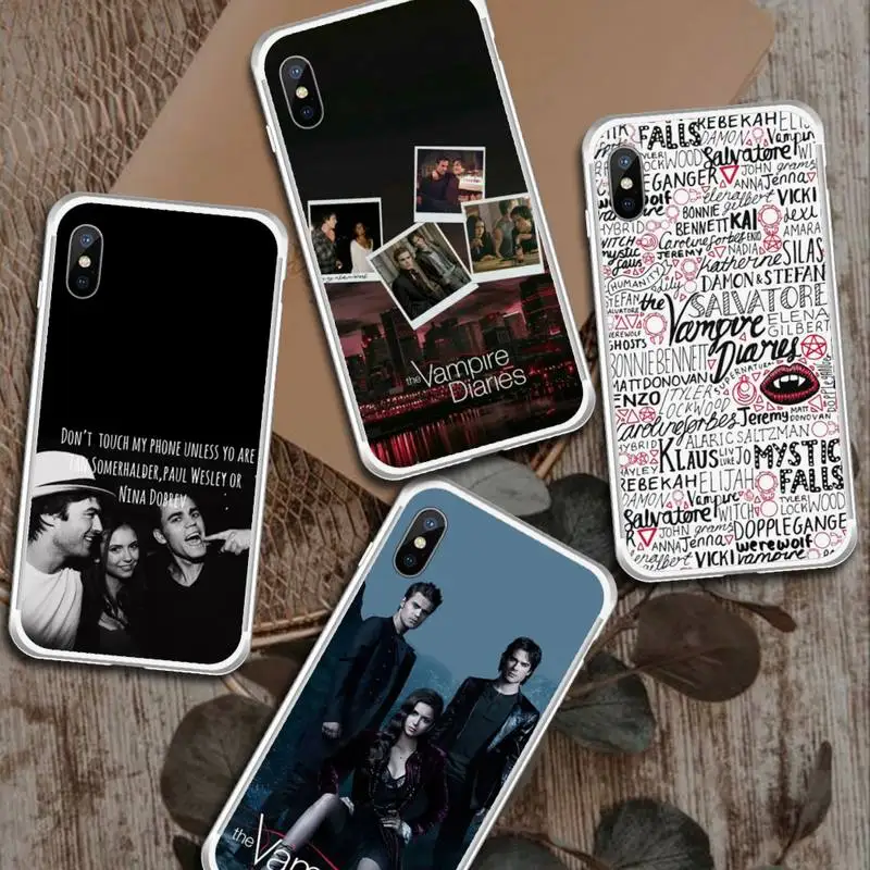 The Vampire Diaries Stefan Damon Salvatore Phone Case Transparent For Iphone 6 7 8 11 12 S Mini Pro X Xs Xr Max Plus Phone Case Covers Aliexpress