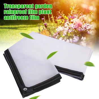 

Reinforced Edges Plant Protector For Garden Anti-Freeze Clear Poly Tarp Greenhouse Windproof Nursery With Grommets Heavy Duty