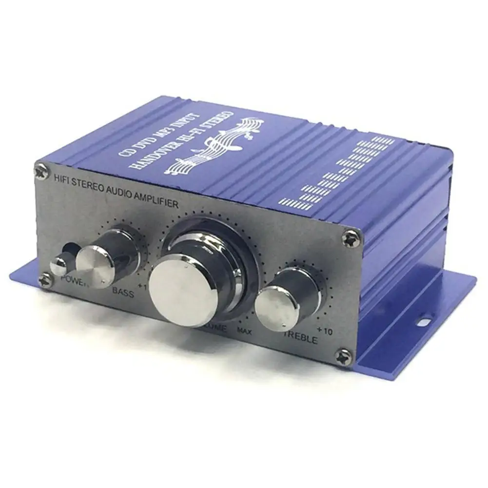 

12V 2CH Car Amplifier Mini Hi-Fi Stereo Audio Small Subwoofer AMP for Car Motorcycle Radio MP3 Modified Accessories