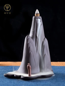 

Backflow Incense Burner Waterfall Ceramic incence holder waterfall smoke Holder bruciatore incenso Buddhist Supplies QBA60XXL