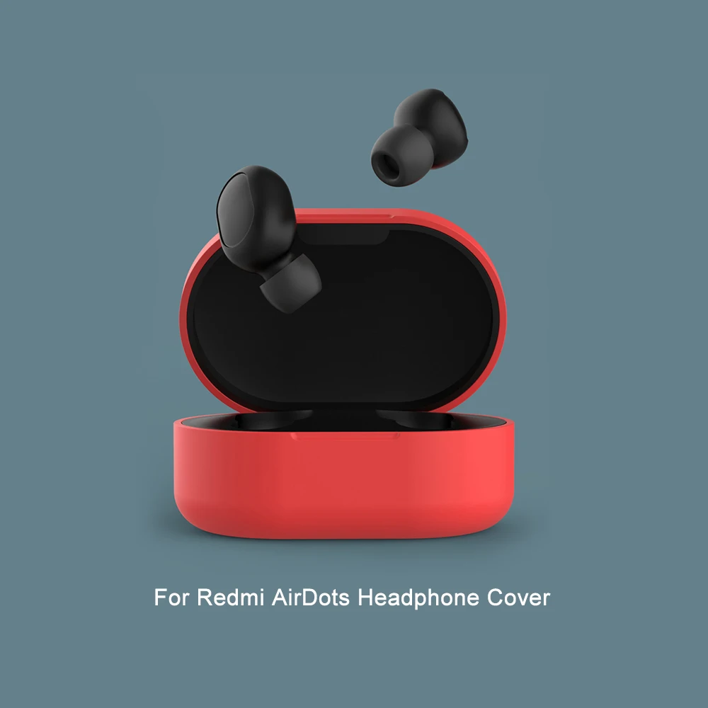 Защитный чехол Silione для Xiaomi Redmi Airdots, беспроводной Bluetooth чехол для наушников, для Redmi Airdots, зарядная коробка, защитная крышка