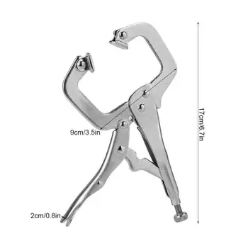 

4pcs Locking Pliers Clamp Silver Locking Adjustable Welding Maintenance