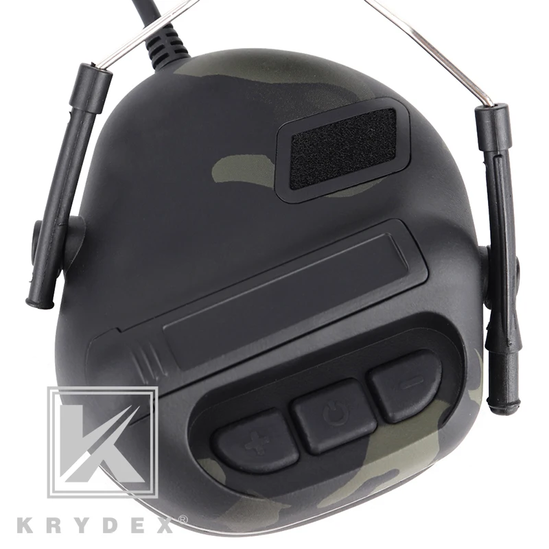 KRYDEX тактическая гарнитура для быстрого MICH шлема Peltor Comtac шумоподавление звуковые наушники w/Rail адаптер микрофон MK