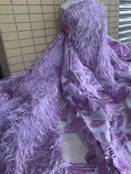 

DiuDiu-32.2803 embroidered Mesh Tulle fabric Factory price sequins Nigerian lace fabrics