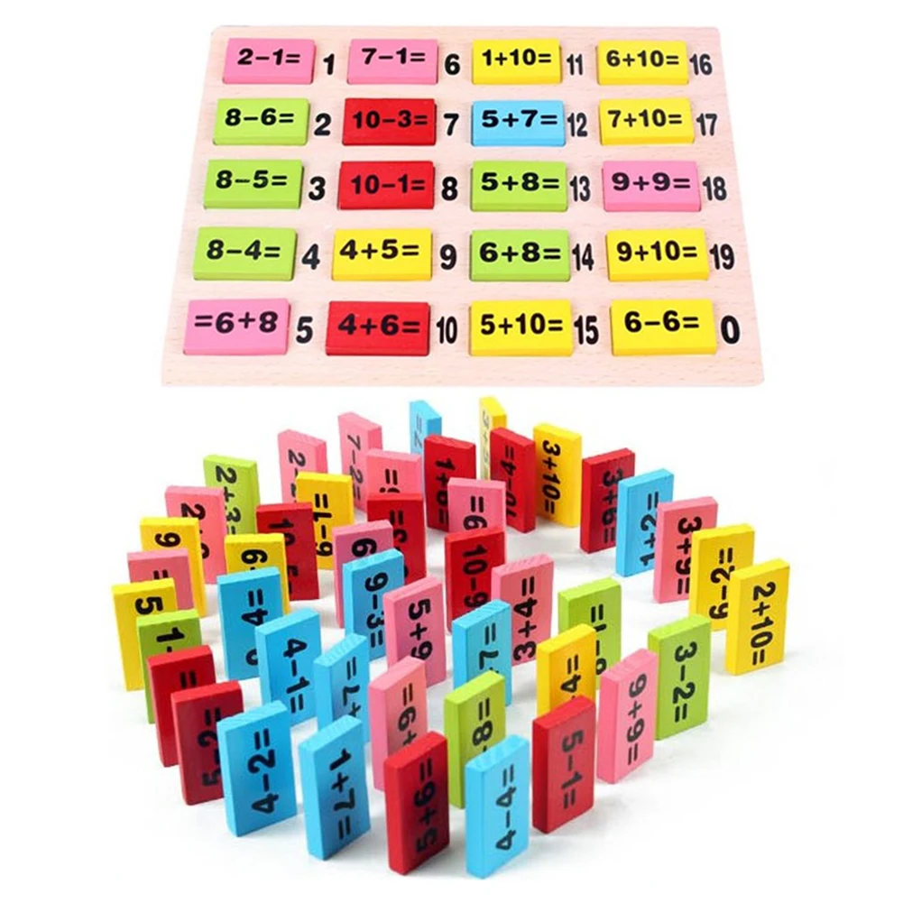 

110pcs Blocks Toy Educational For Children Math Counting Kids Gift Sticks Learning Domino Wooden Mathematics Early