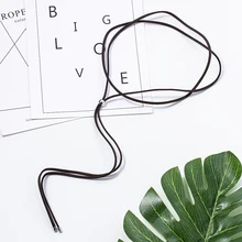 Готический богемный кожаный регулируемый талисманы Длинная цепочка, чокер Boho Torques для женщин девушек воротник ювелирные изделия