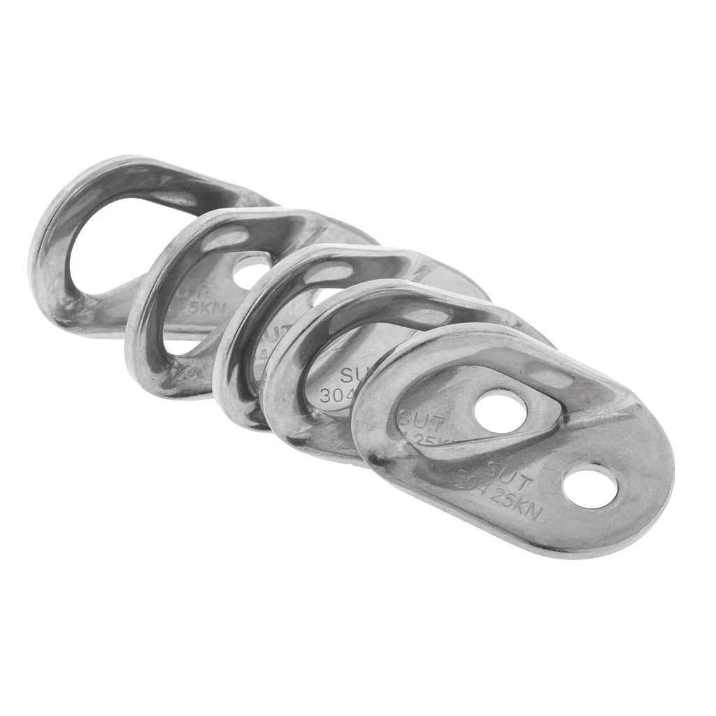5 Pieces Outdoor Rock Climbing Bolt Hanger Stainless Steel 25KN/5600Lb Climbing Accessories Rock Climbing Bolt Hangers