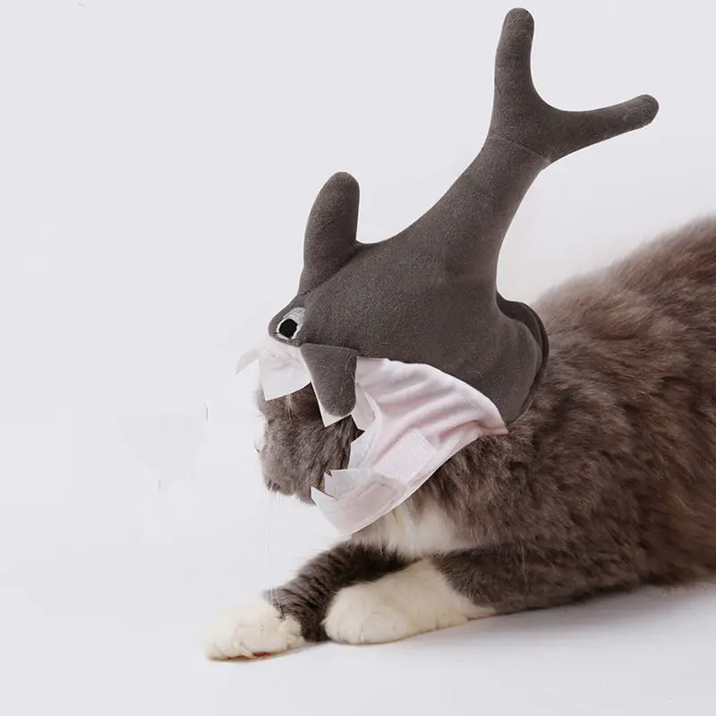 3D Собака бейсболка с кошкой для маленьких домашних животных смешная шапка Хэллоуин собака, домашняя кошка акула костюм для вечеринки наряды для милых средних теплая одежда для собак Зима флис