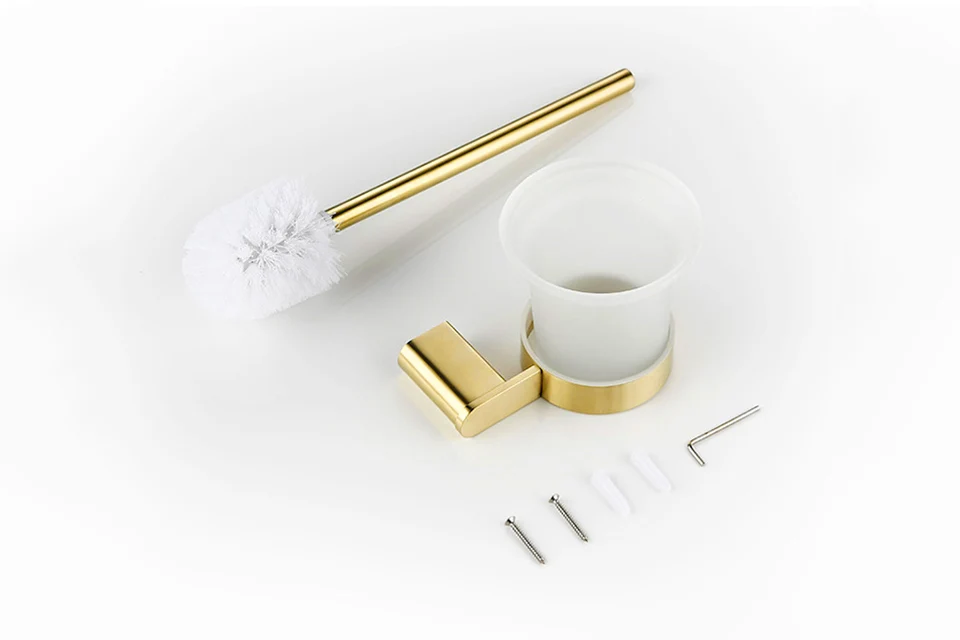 Матовый золотой держатель для полотенец для ванной комнаты, держатель для бумаги, мыльница, щетка для унитаза, держатель для полотенец, зубная чашка, оборудование из нержавеющей стали