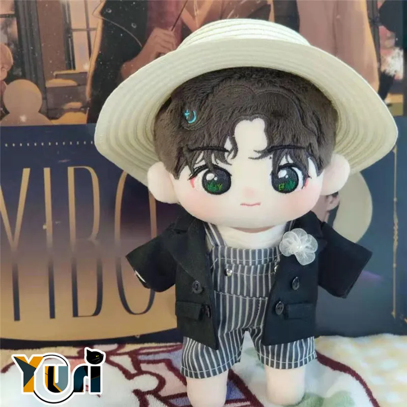 Plush Doll 20cm Yuri Plush Doll Body Xiao Zhan Wang Yibo Idol Star Toy Clothes Cosplay Cute Xmas Gift