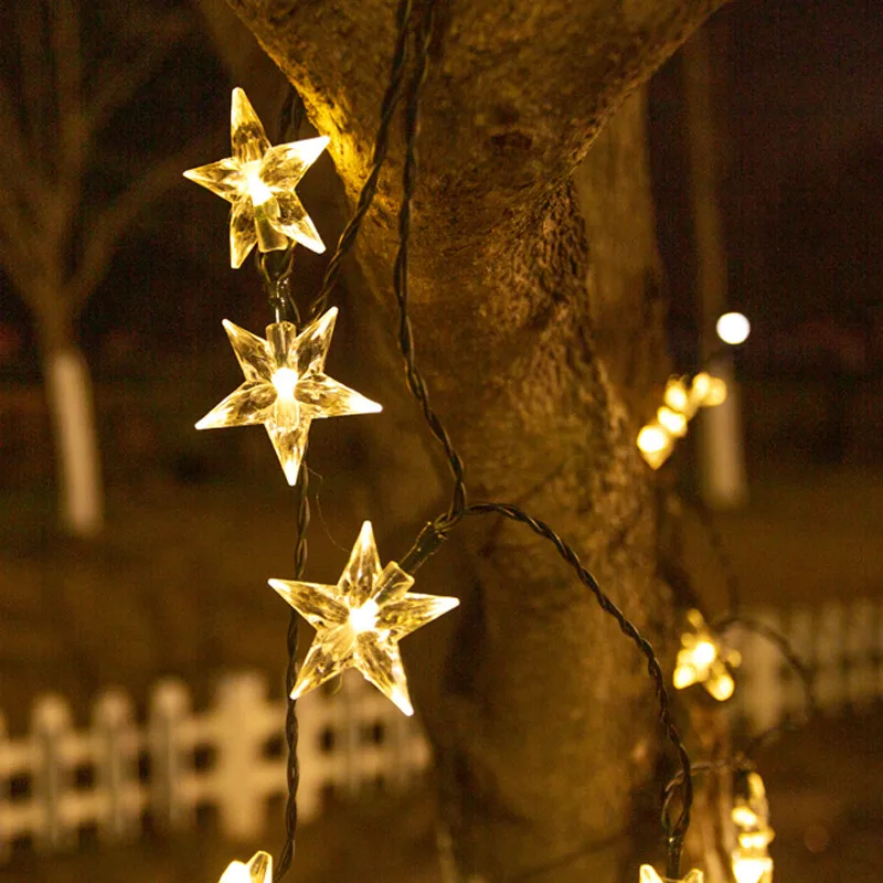 

LED Solar Power Star Fairy Christmas Lights String Outdoor Waterproof Garden Festoon New Year's Garland Party Holiday Decoration