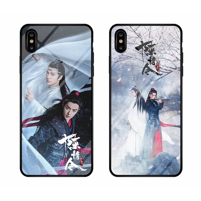 Wei WuXian Lan WangJi CHEN QING LING защитный чехол для телефона из закаленного стекла Xiao Zhan Wang Yibo