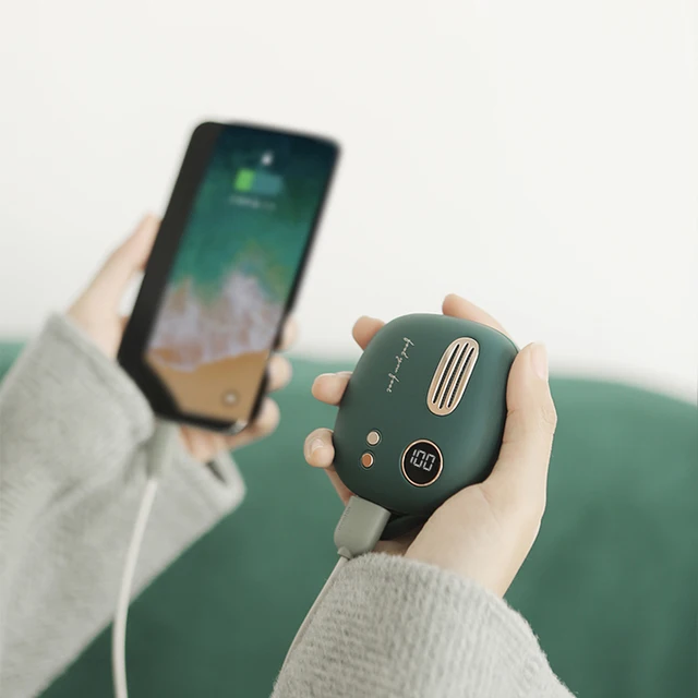 2 in 1 Retro Hand Warmer Power Bank Digital Display