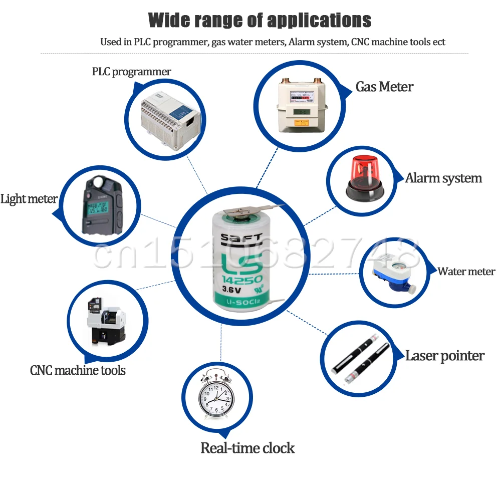rechargeable battery pack 50PCS SAFT LS 14250 LS14250 14250 1/2 AA 1/2AA 3.6V 1200mAh Lithium Battery With Pins For PLC CNC Water Meter Primary Battery lithium ion battery pack
