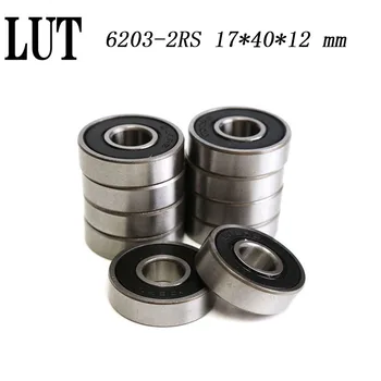 

4PCS High quality ABEC-5 6203 2RS 6203RS 6203-2RS 6203 RS 17x40x12 mm double Rubber seal Deep Groove Ball Bearing