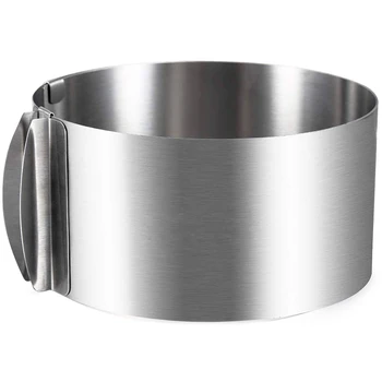 

Cake Ring 6 to 12 Inch Adjustable Round Stainless Steel Cake Mousse Mould Ring Bakeware Tools Cake Decorating Mold Baking Ring