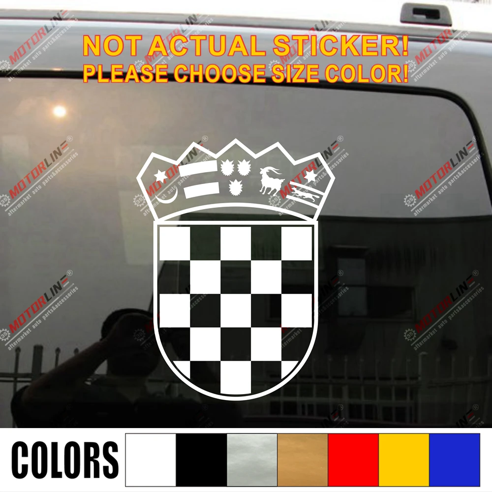 Sticker coat of arms flag car vinyl decal outdoor bumper shield turkey