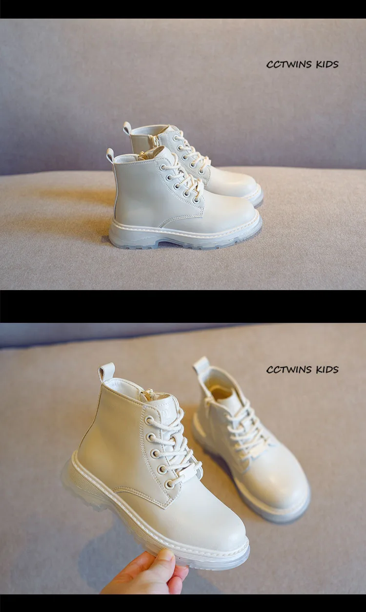 CCTWINS/детская обувь; коллекция года; сезон осень; модные детские ботильоны; кожаная обувь для мальчиков и девочек; брендовые Ботинки martin; MB045