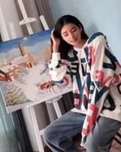 Hooded-Sweatshirt Women Hoodie Plus-Size Fleece Streetwear Winter for 320 Warm Colorful