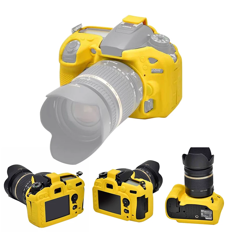 Мягкий силиконовый чехол для камеры, мягкая защитная сумка для Nikon D7100 D7200