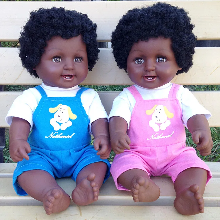 

Large Size Black Doll Vinyl Figurine Doll Toy Model Infant Africa Doll 50 Cm Plastic Doll