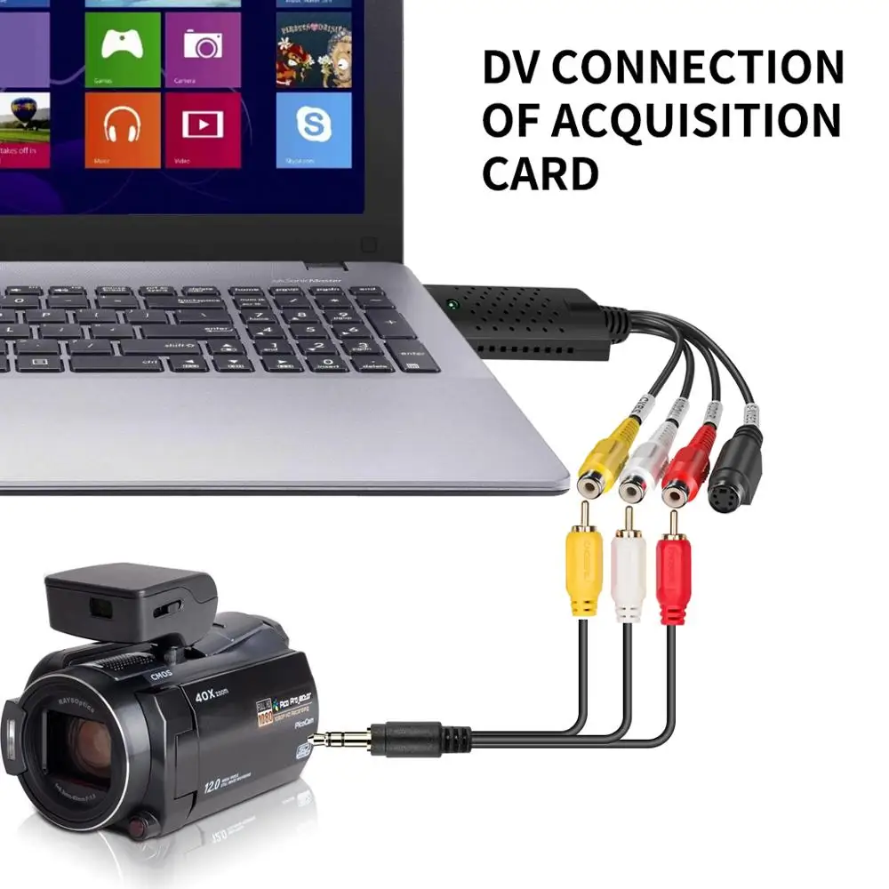 Лидер продаж! USB Easycap 2 0 TV видео аудио VHS в DVD HDD конвертер Захват адаптер карта тв DVR