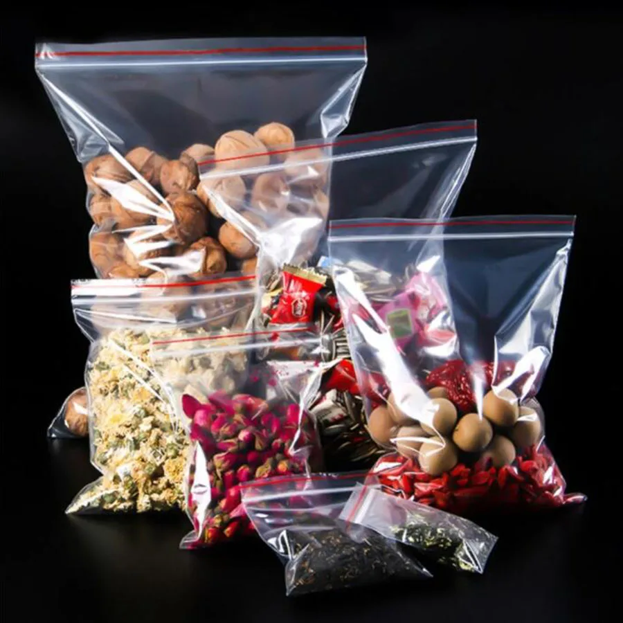 Storage Bag 200Pcs/Lot Transparent Sealed Fresh Food Ziplock Diamond Painting Accessories