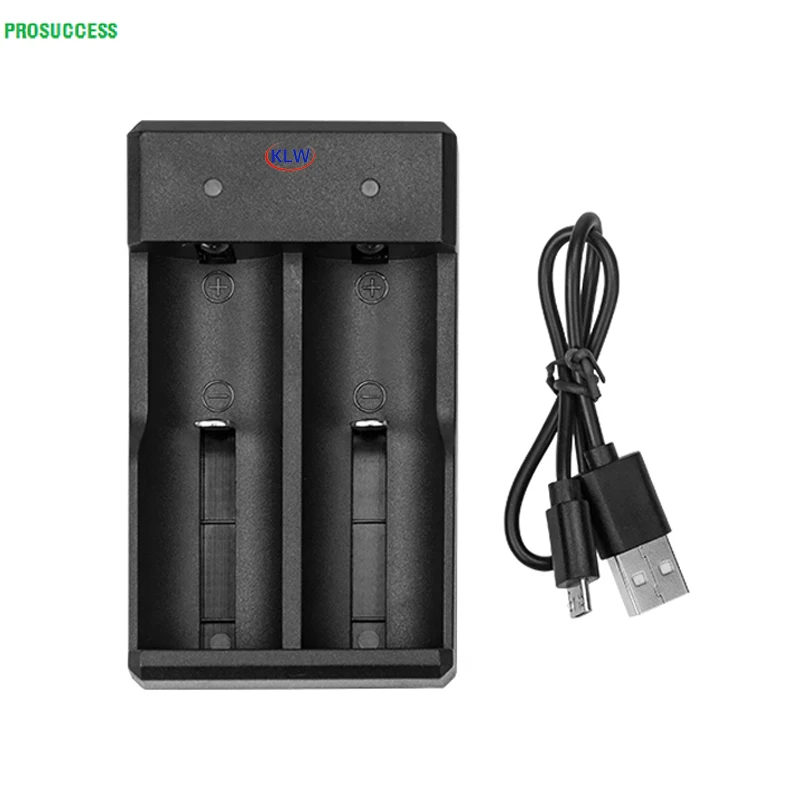 Зарядное устройство с 2 слотами USB для литиевых аккумуляторов 18650, 26650, 16340, 14450, 18350, 18500, 10440 в