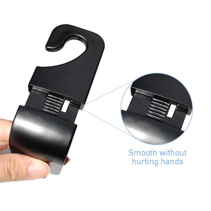 20KG Load 4pcs Car Hanging Hook Multipurpose Headrest Hook Seat Back Hanger Auto Clips Fastener for Bags Handbags Clothes car hook