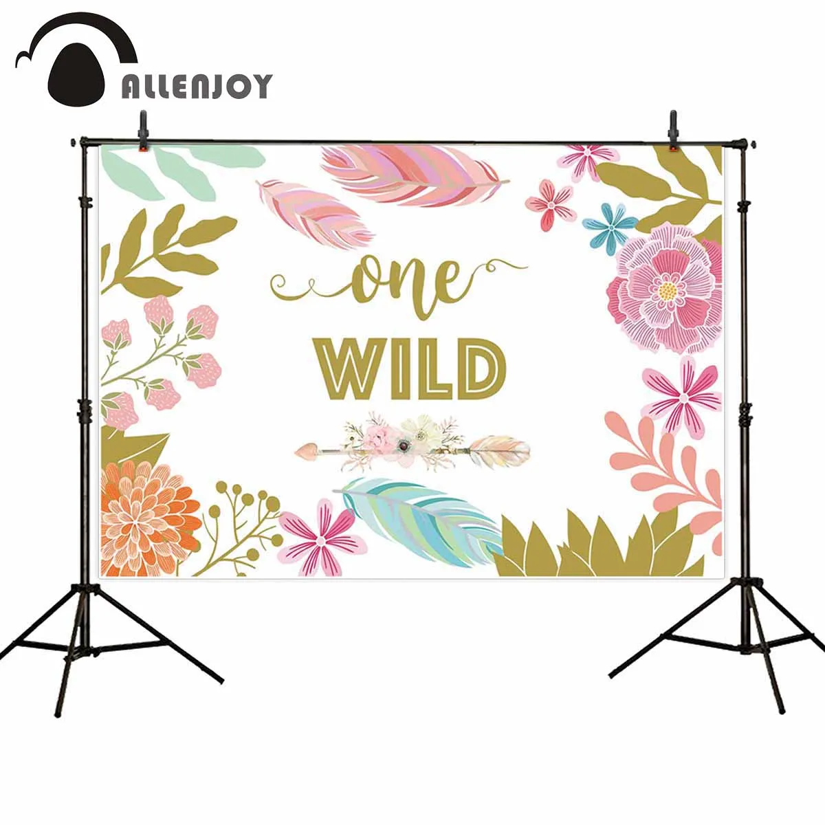 Allenjoy Baby Shower вечерние фотозвуки Красочные Цветы Листья фрукты перо стрела