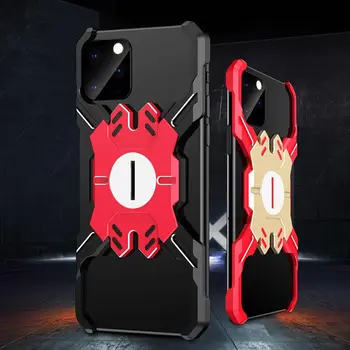 

Suntaiho for iPhone 11 Pro XS MAX case Armor Metal Shockproof Tank Case for iPhone 7 8 Plus Hero Mechanical Arm Heavy Duty Cover